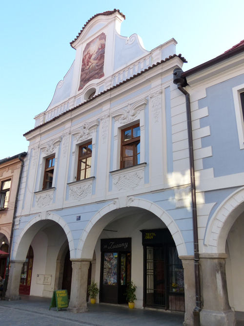 Třboňské měšťanskéi domy s renesančními a barokními štíty